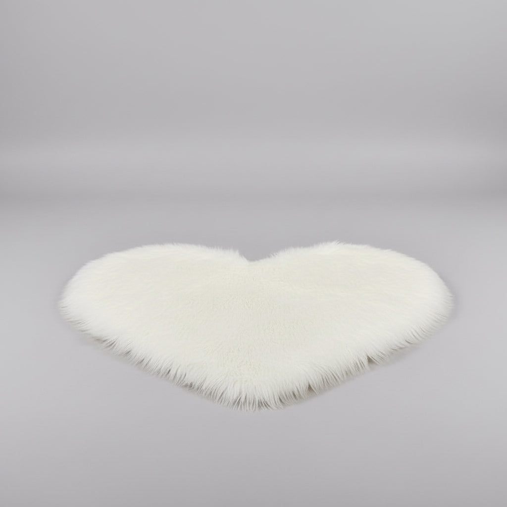 Tappeto Pavimento Forma Cuore Lusso Soggiorno Camera Letto Morbido Elegante