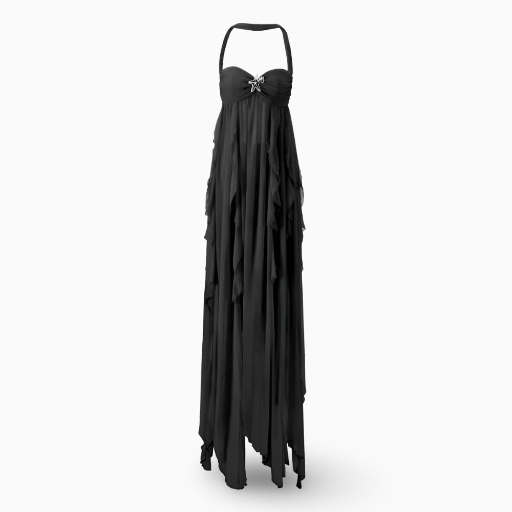 Women's Abito Lungo Vestito Elegante Maxi | Halter Neck - Image 2