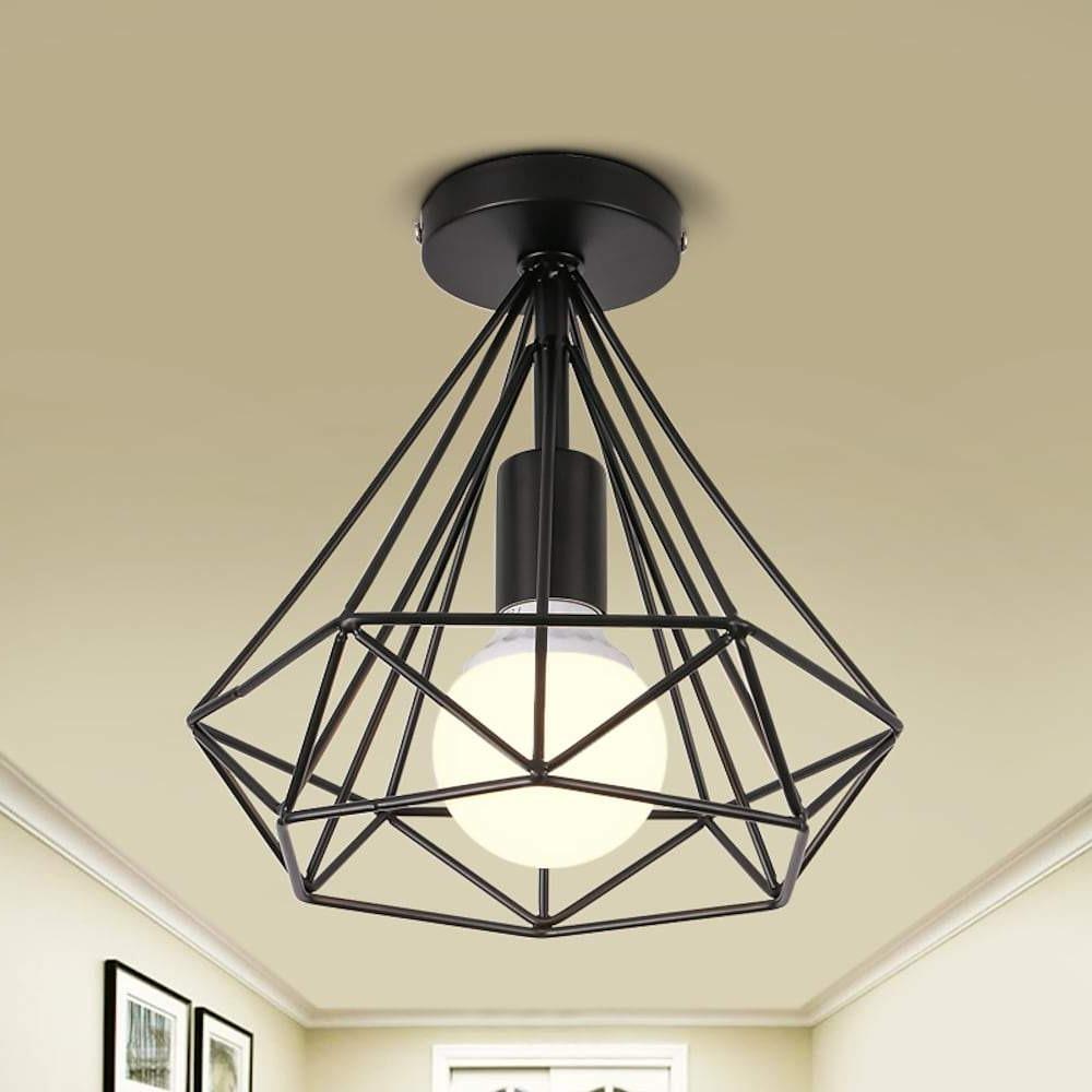 1-Licht Mini Lampada da Soffitto Retro Geometrica in Metallo LED
