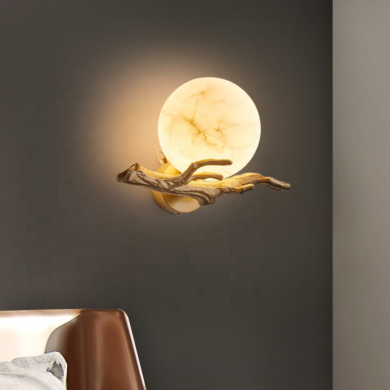 MarbleGlow – Modern LED Wall Lamp with Marble Look for Living Rooms and Bedrooms